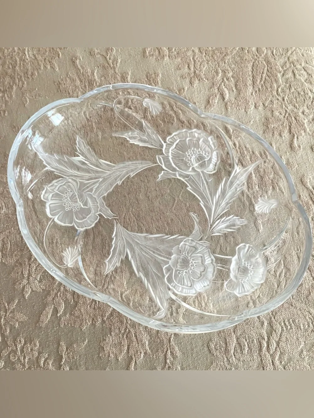 Mikasa Studio Nova Walther Glass Oval Low Bowl Platter - Picture 5 of 12